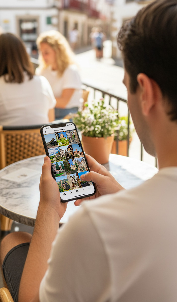 Social Media Travel Guide on mobile